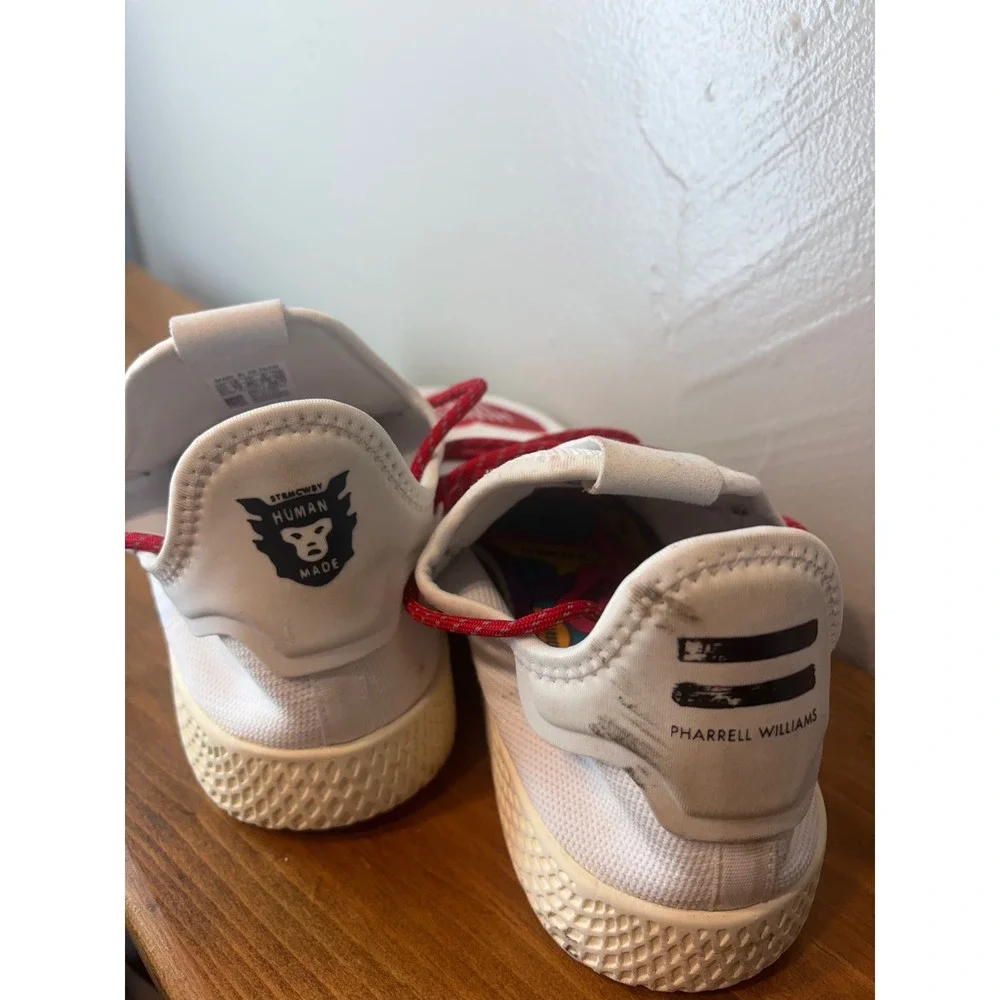 Adidas Pharrell Williams Human Made Tennis Hu White Red Heart EF2392 Mens 13.5
